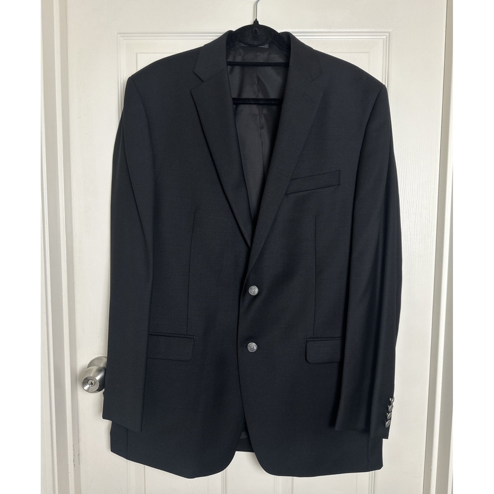 Lauren Ralph Lauren Men's Black Blazer 42L 100%‎ Wool Classic Waterbury Buttons